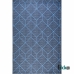 Tapete para Sala e Quarto Zig Zag Azul 1,00m x 1,5m - Fikka 